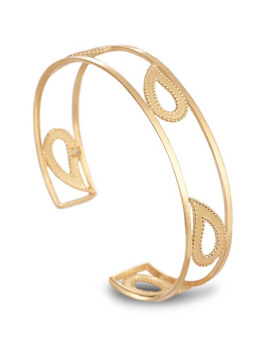 Affinity 20k Paisley Wire Cuff Bracelet